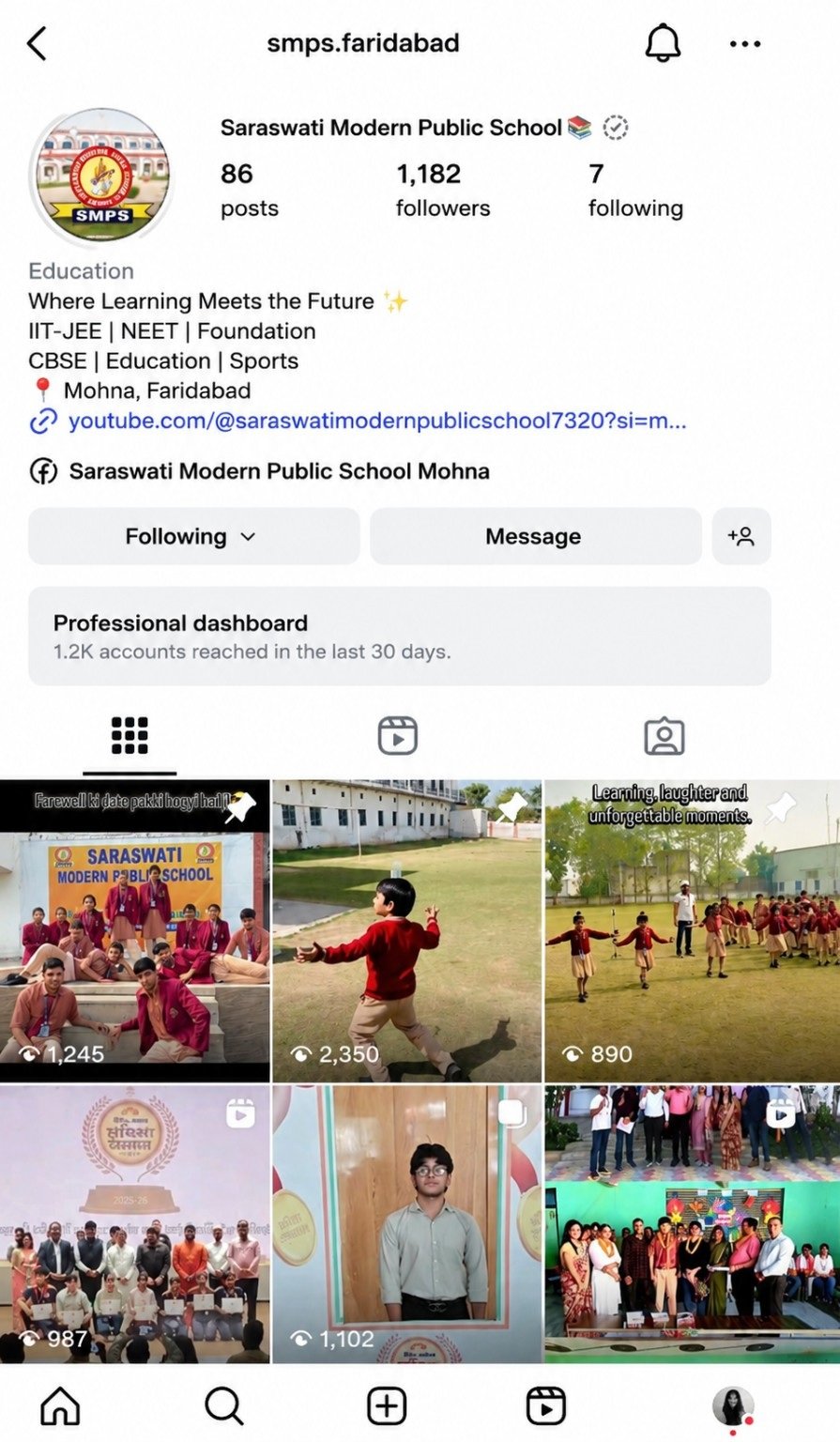 SMPS Instagram profile