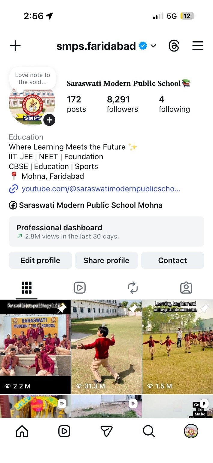 SMPS Instagram content grid
