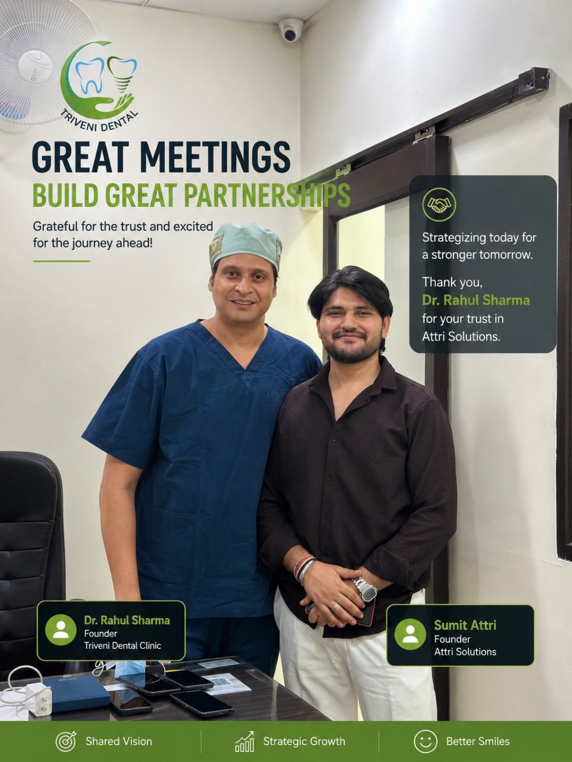Attri Solutions and Triveni Dental Clinic client meeting